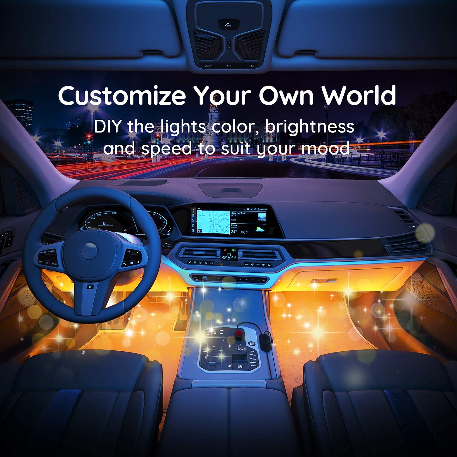 Multicolor Interior LED Lights for Car