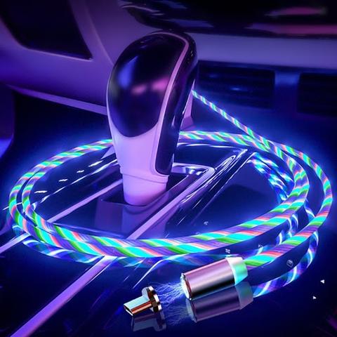 Magnetic Charging Cable With Flowing Light