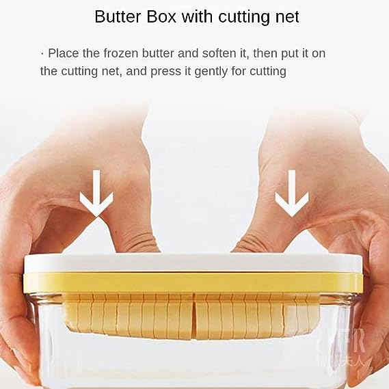 🧀Butter box with lid butter tray | cutting mesh, rectangular kitchen airtight storage crisper