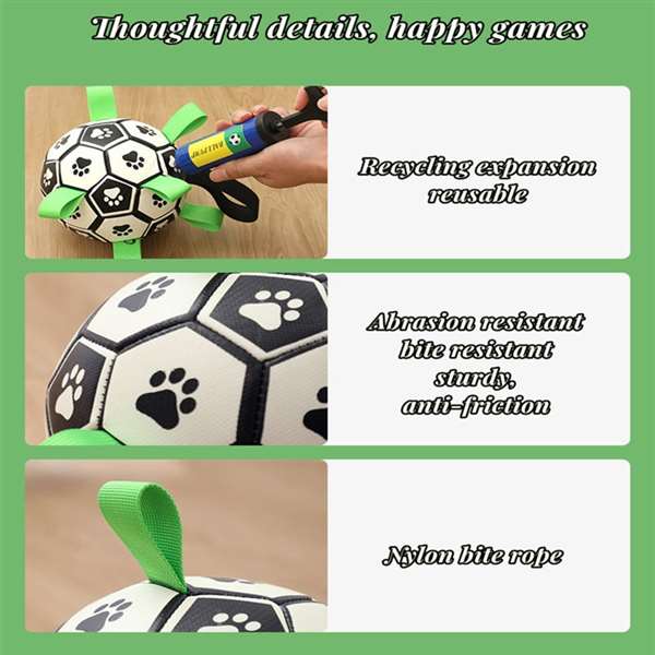⚽Dog toy soccer ball with grab tabs - Buy 2 get 10% off&free shipping