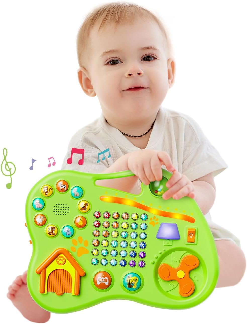 9-in-1 Bilingual Learning Toys for Toddlers 1-3, Montessori Educational Toy for 1-2 Year Old Girl Boy, Musical Baby Toy 6-12-18 Month Age, First Christmas 1st Birthday Gifts for 1+ Year Old
