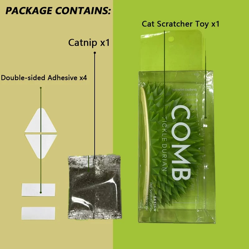 (🔥Summer Sale - 47% OFF) Durian Self-Adhesive Cat Scratcher Toy