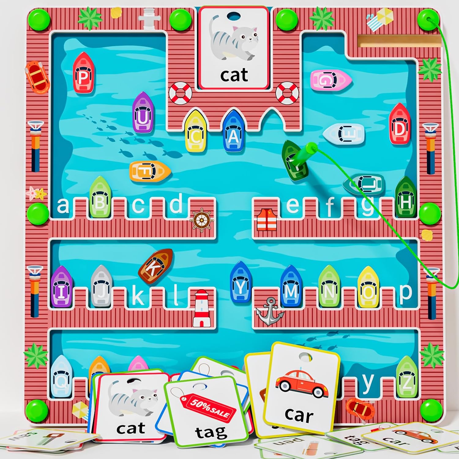 Magnetic Alphabet Maze,Montessori Toys,Wooden Toddler Toys for Ages 2-4,Sensory Travel Toys Fine Motor Skills,Ideal Gift for Boys and Girls