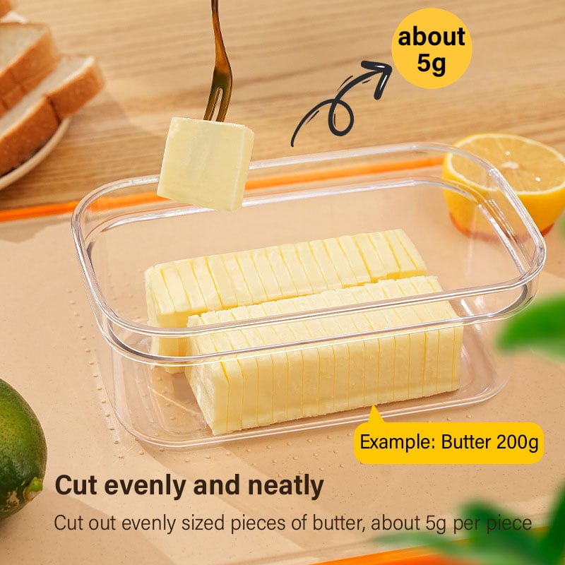 🧀Butter box with lid butter tray | cutting mesh, rectangular kitchen airtight storage crisper