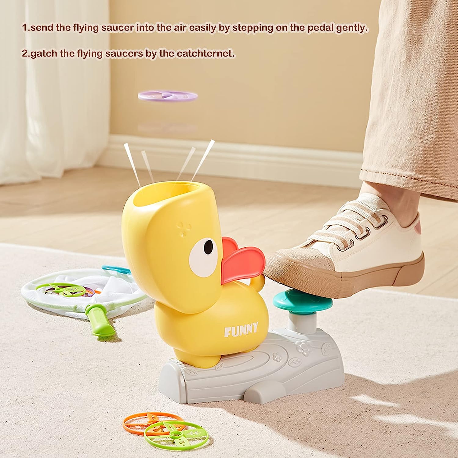 Flying Discs Launcher Toys